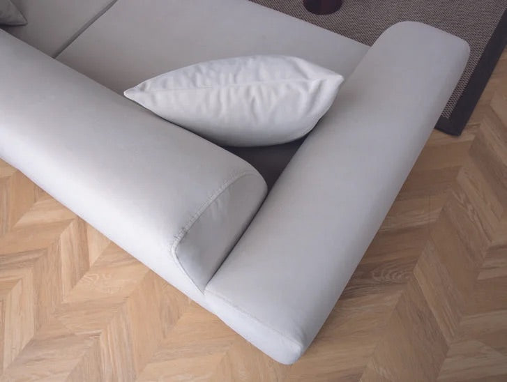 Luxe L shape velvet sofa
