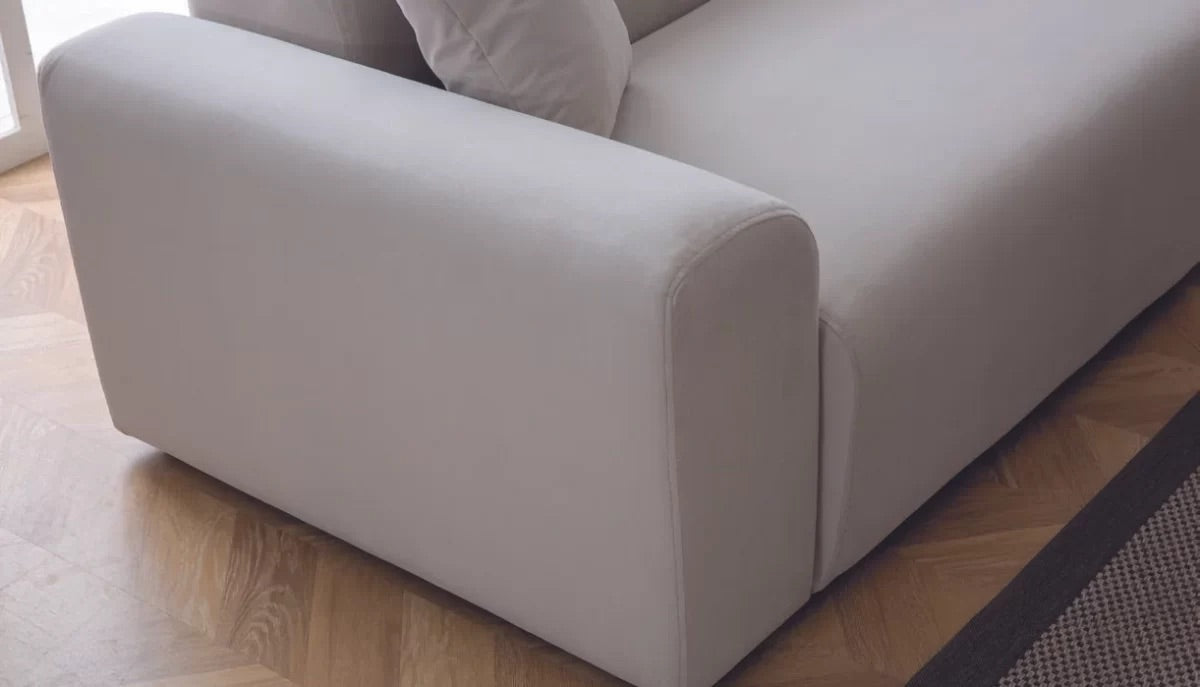 Luxe L shape velvet sofa