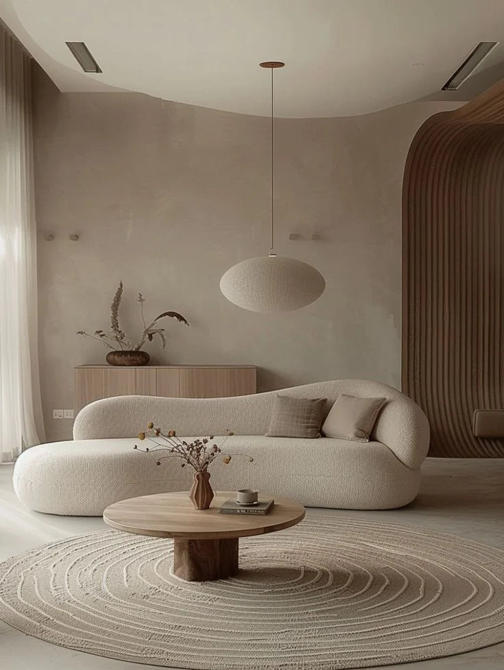 Modern Minimalist Sofa with Organic Curved Design