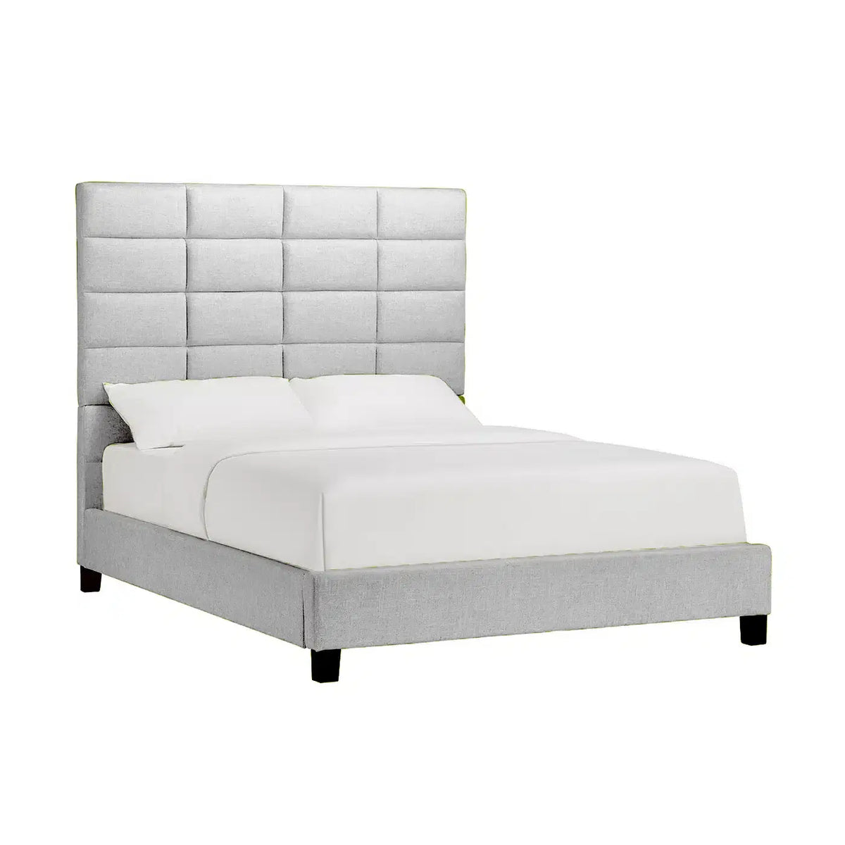 Bed Liwa (Queen Size) in Velvet Light Grey