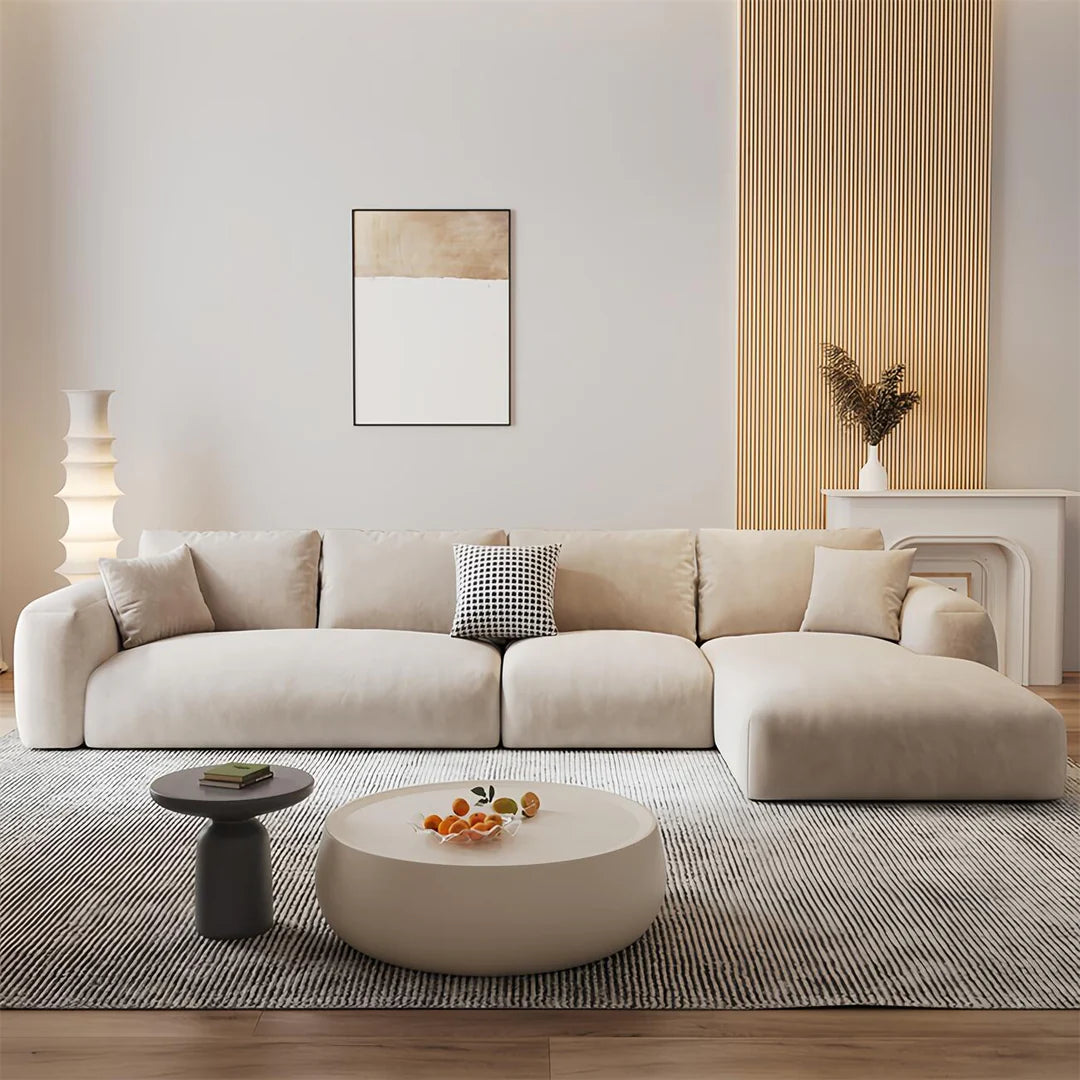 Luxe fleece Fabric Overstuffed Multifunction Sofa set for Livingroom Office