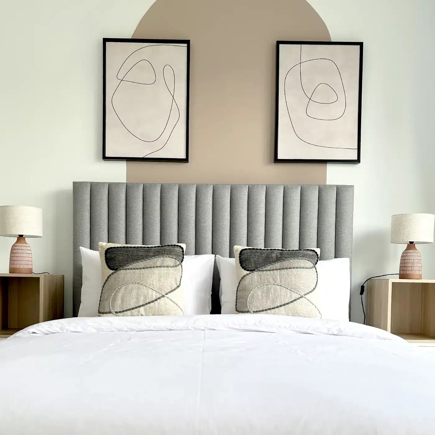 Bed Berlin in Grey