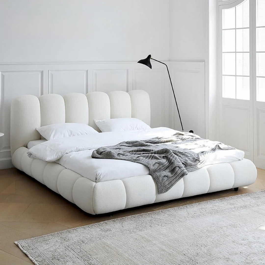 Luxe Bed Frame Modern Velvet King Queen Size for bedroom Without Mattress