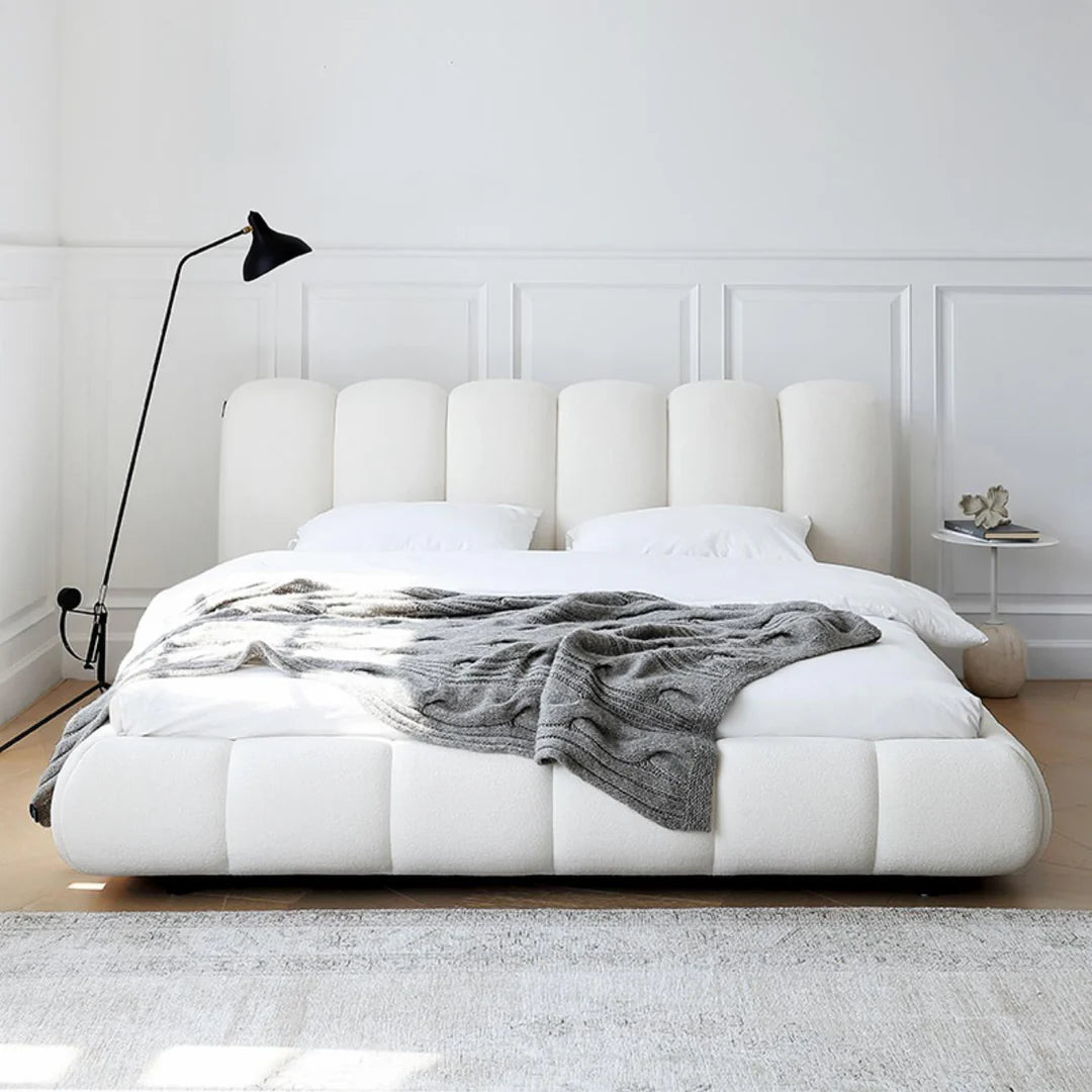 Luxe Bed Frame Modern Velvet King Queen Size for bedroom Without Mattress