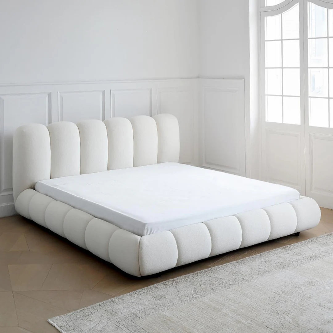 Luxe Bed Frame Modern Velvet King Queen Size for bedroom Without Mattress