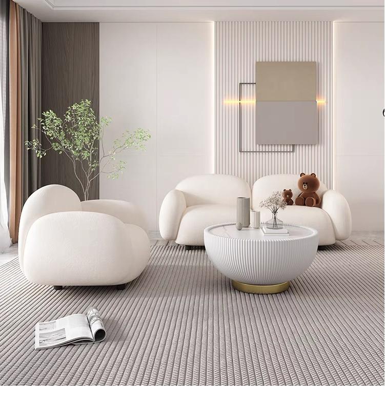 Luxe  Fleece Fabric Overstuffed Multifunction Sofa Chair set for Living room.